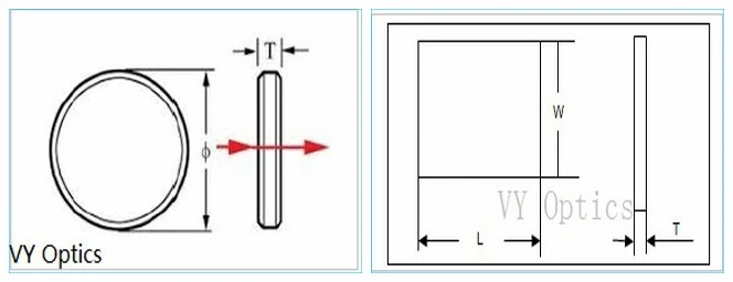 Germanium Window 8-14um Ar Coating High Purity Single Crystal Diameter 55mm Thickness 1mm