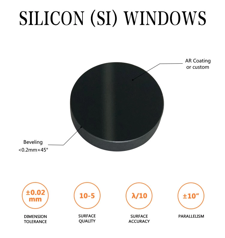 Infrared Glass Window Silicon Si Crystal Windows Ar Coating 3-5um